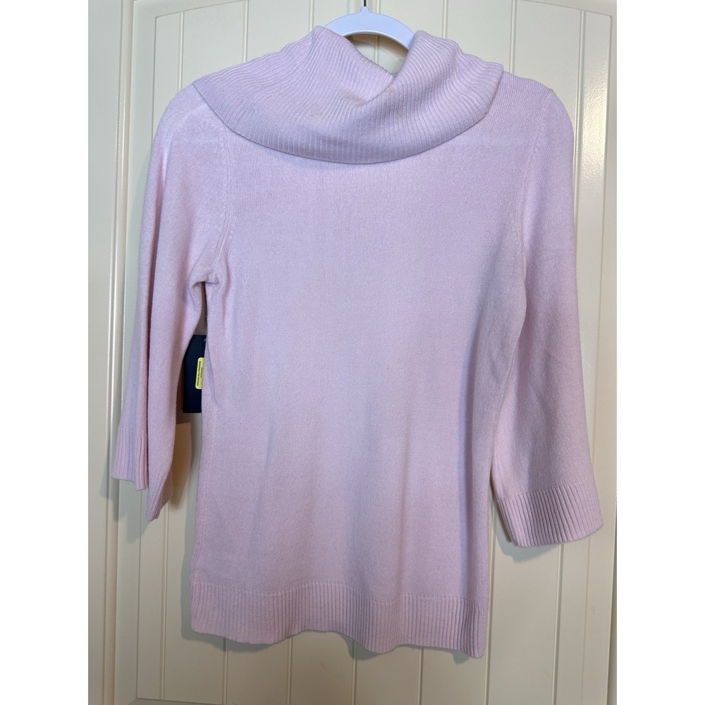 New Knit by Hampshire Studio pink Cowl Neck lighweight Sweater 100% Acrylic PS - Picture 10 of 10